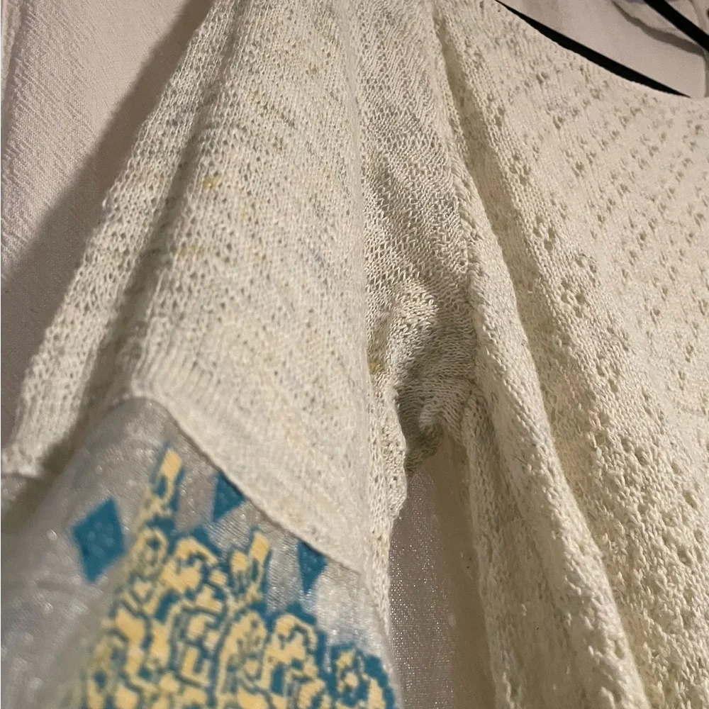 Free People Pointelle Breeze Sweater Top— Size Large; EUC - Picture 11 of 16